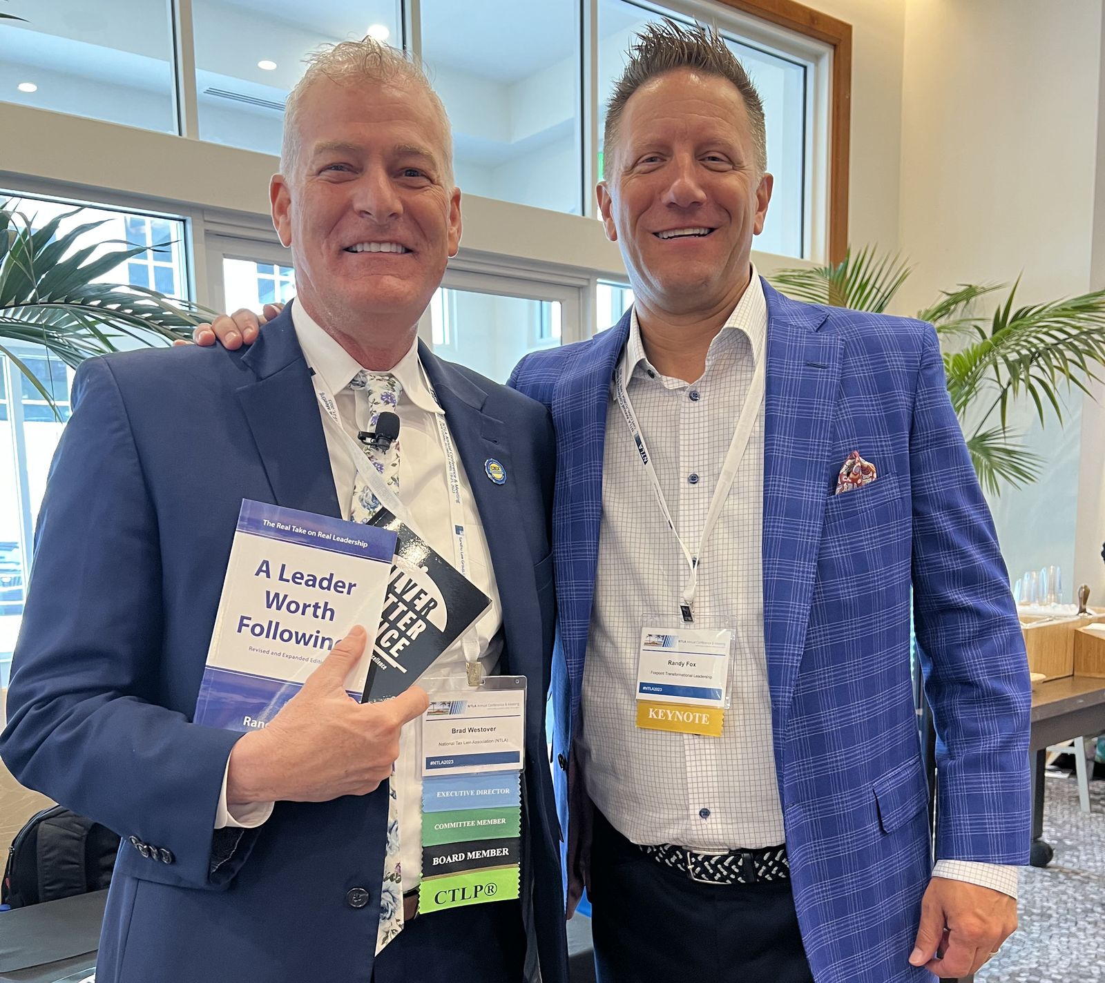 Brad Westover with keynote speaker Randy Fox